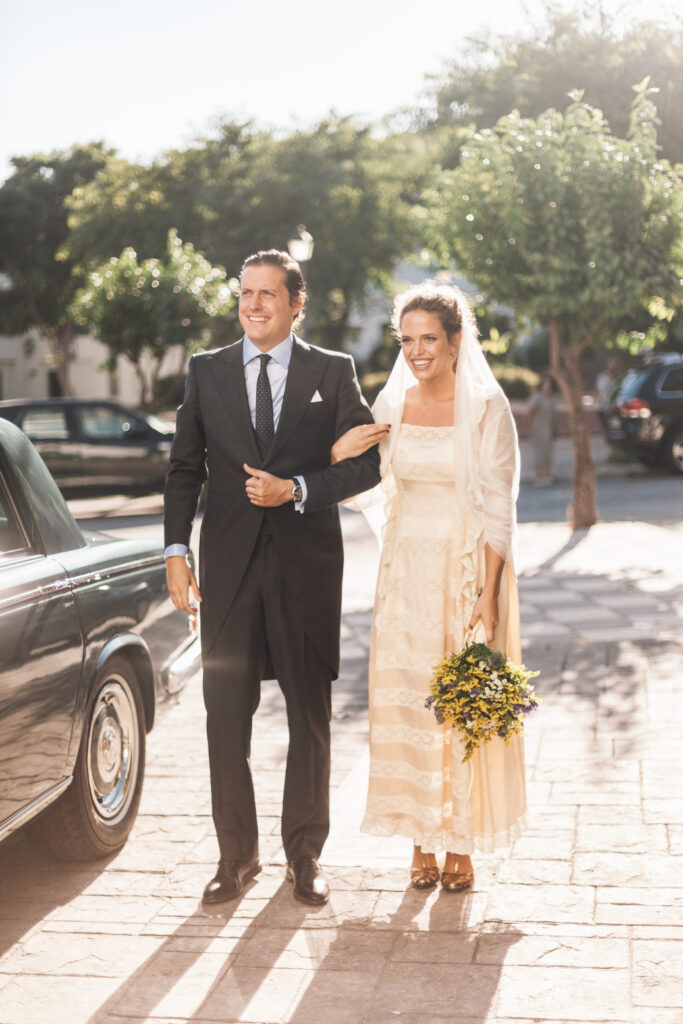 Lucía y George recién casados